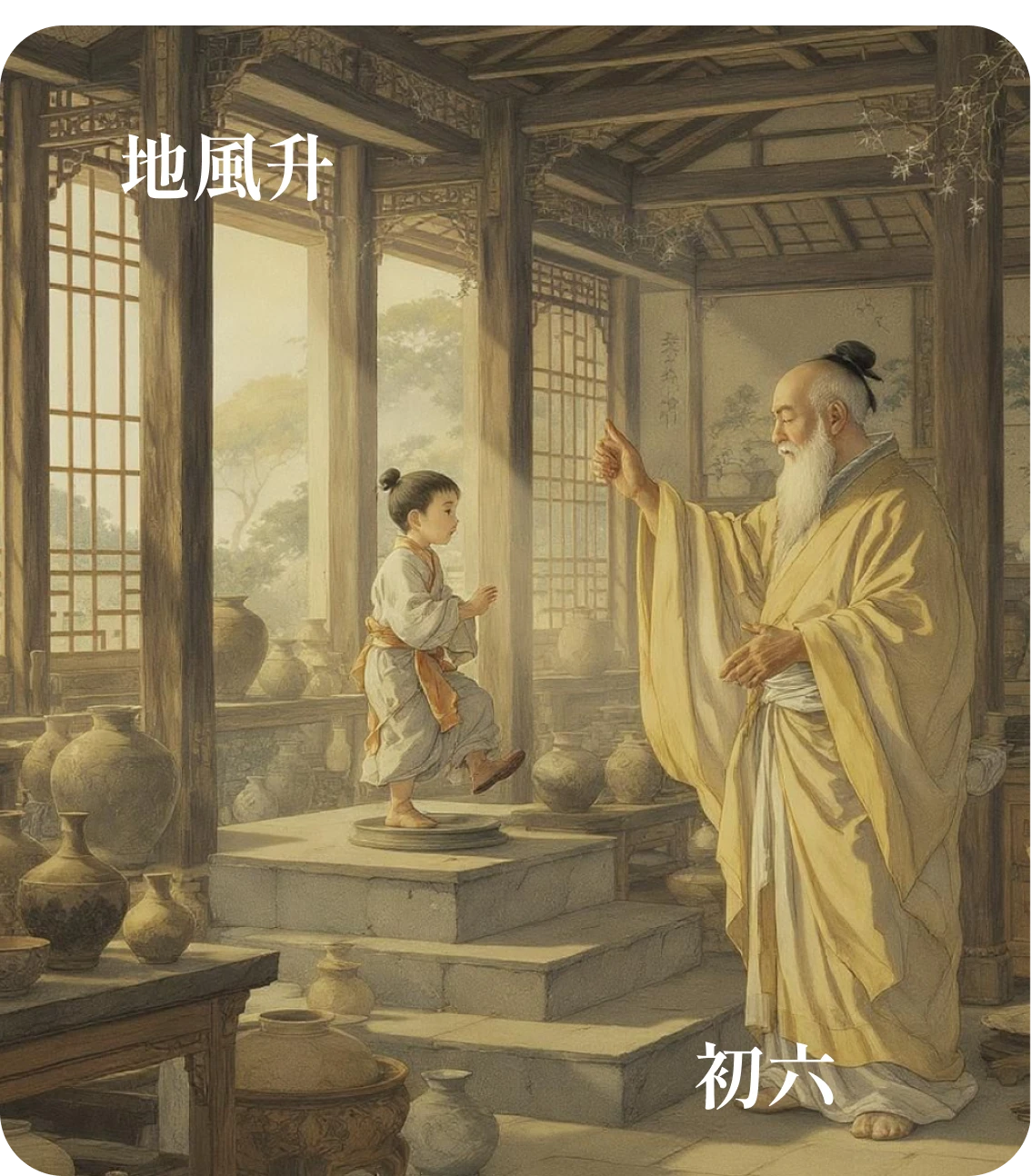 升卦初六爻カード：允升大吉