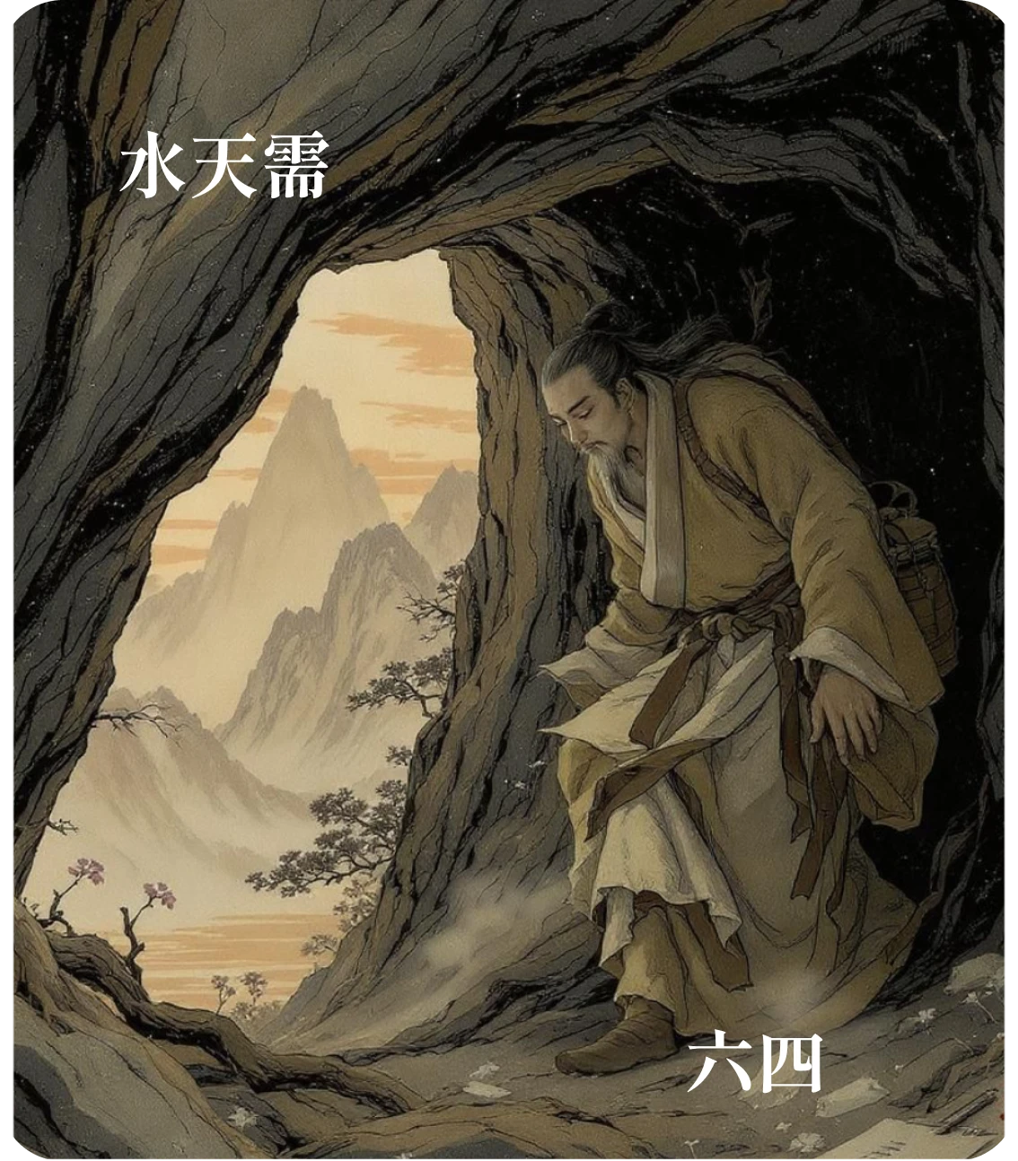 需卦六四爻カード:需于血