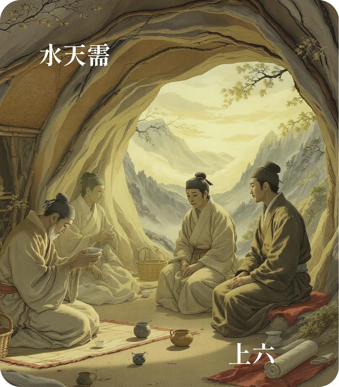 需卦上六爻カード:入于穴