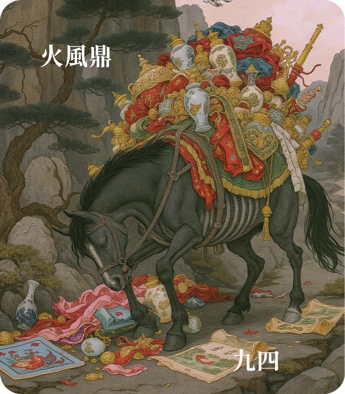 鼎卦九四爻カード：鼎折足