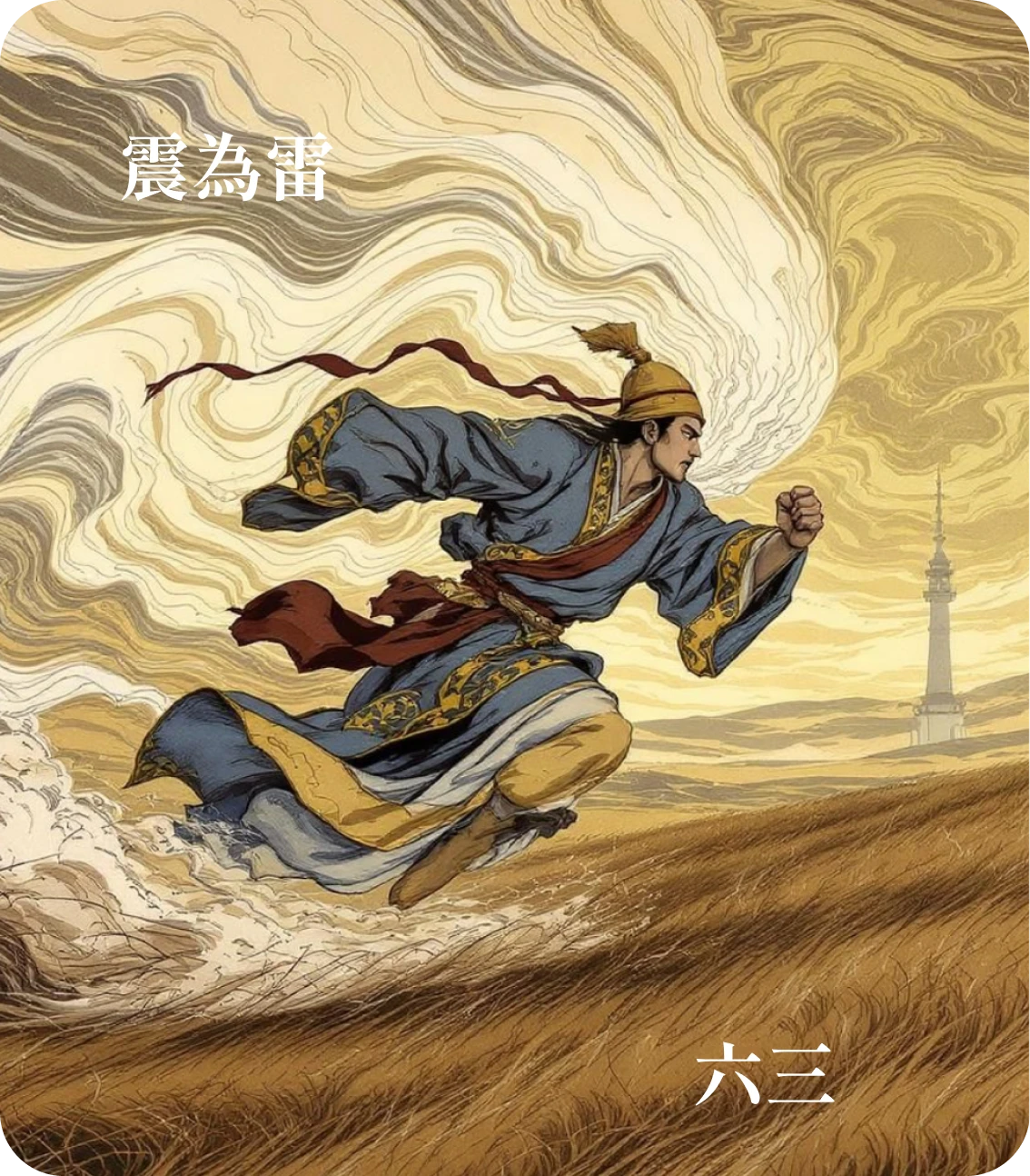 震卦六三爻カード:震蘇蘇