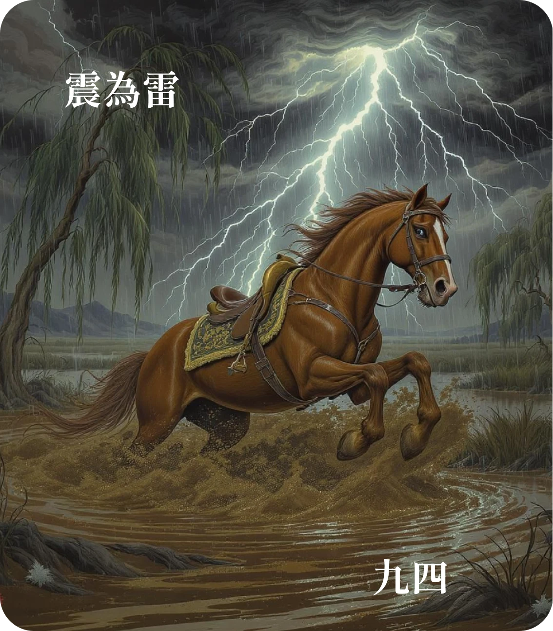 震卦九四爻カード:震遂泥