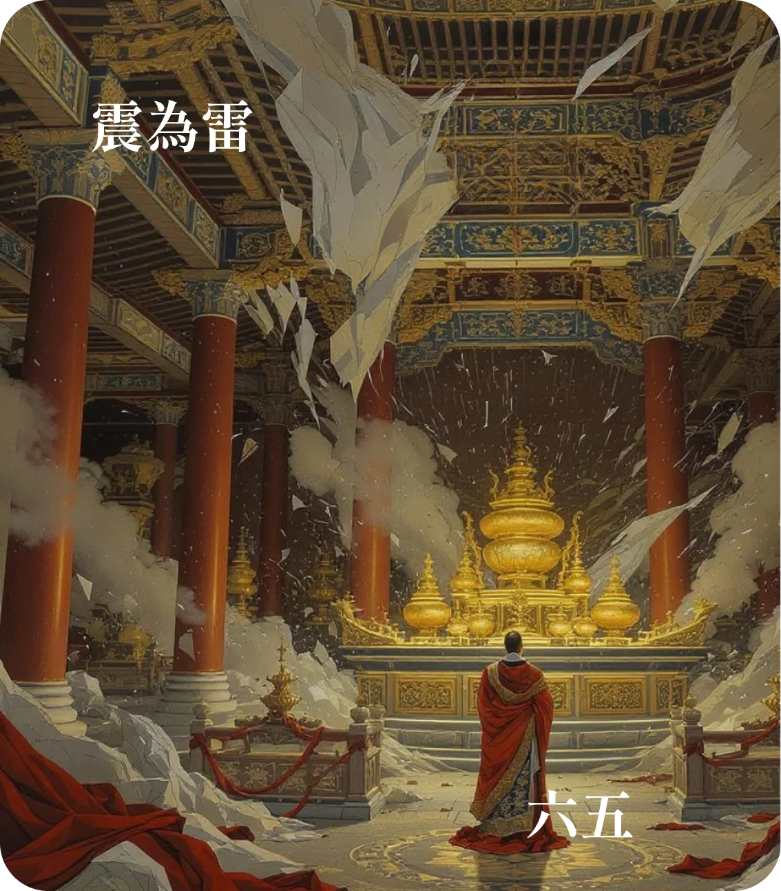 震卦六五爻カード:震往来厲