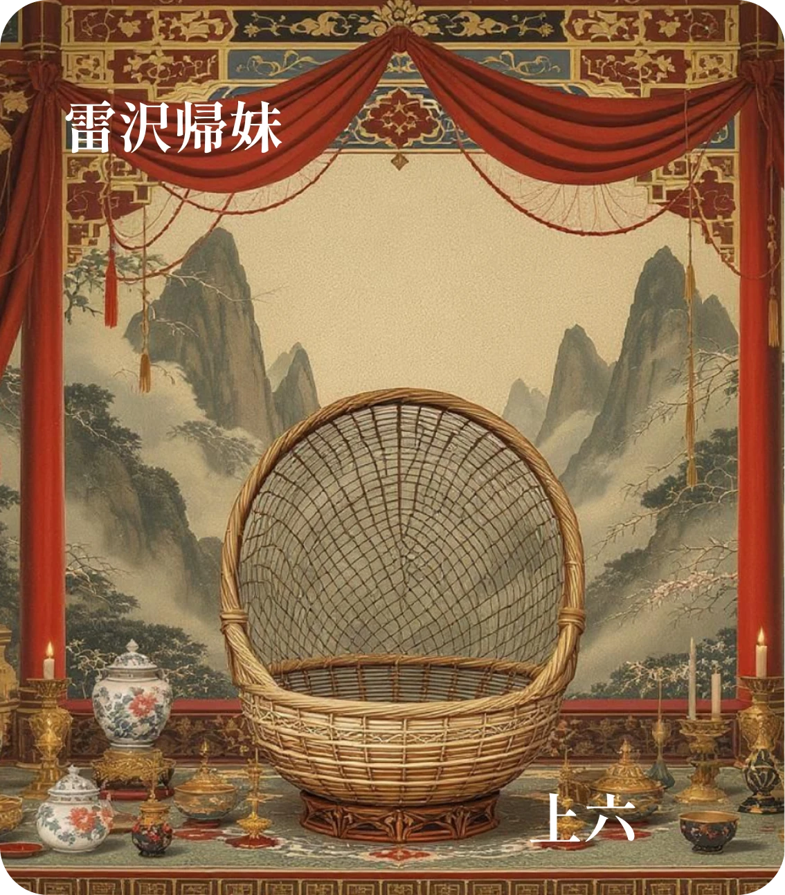 帰妹卦上六爻カード:女承筐無実