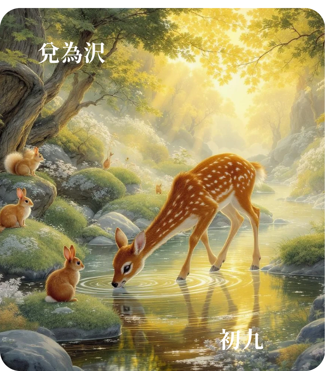 兌卦初九爻カード：和兌吉
