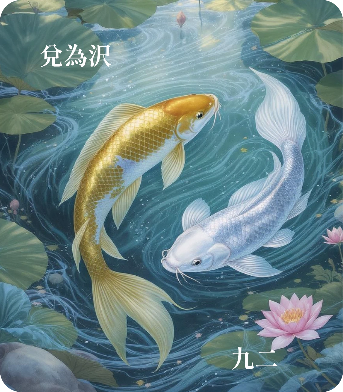 兌卦九二爻カード：孚兌吉