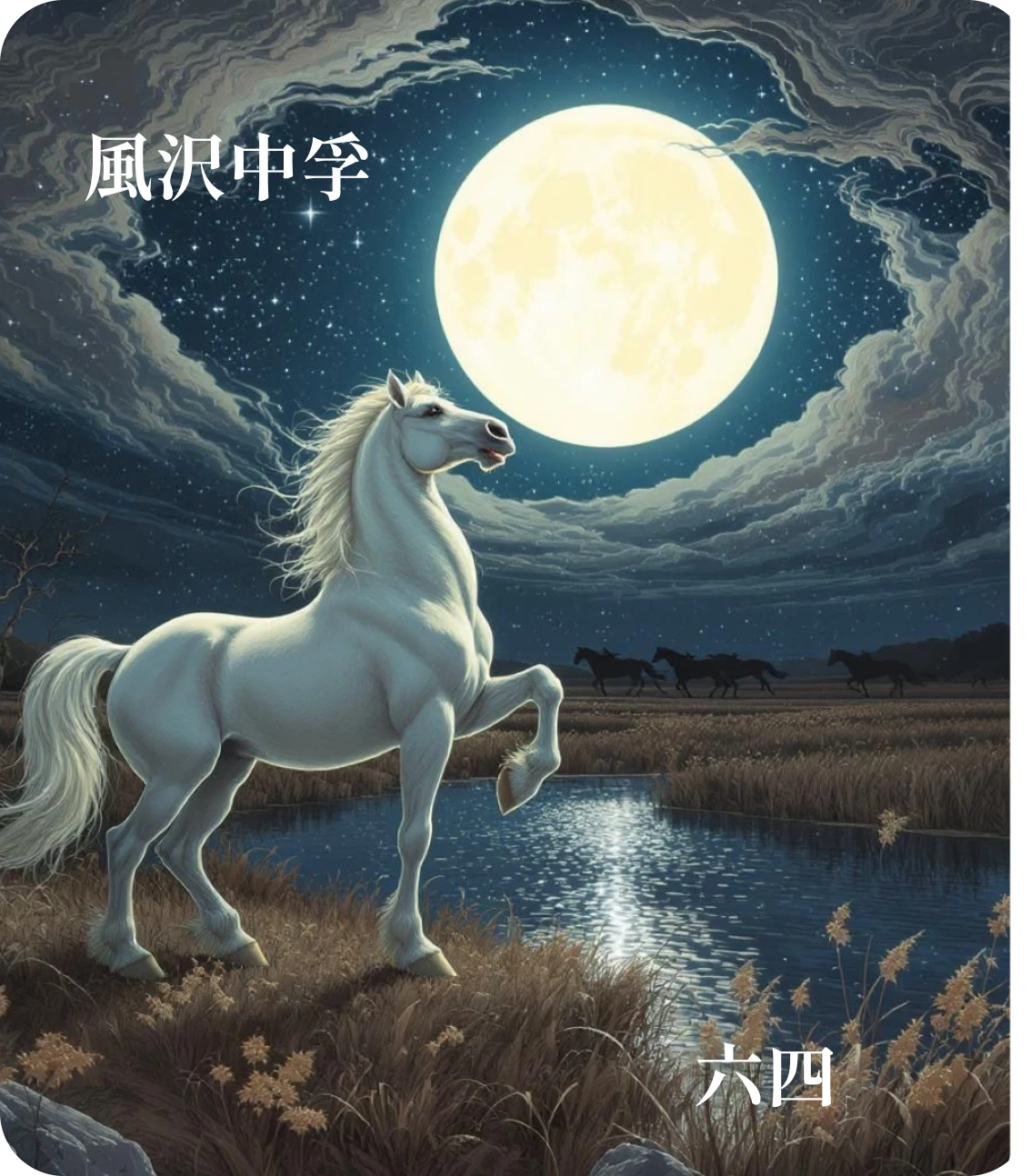 中孚卦六四爻カード:月幾望