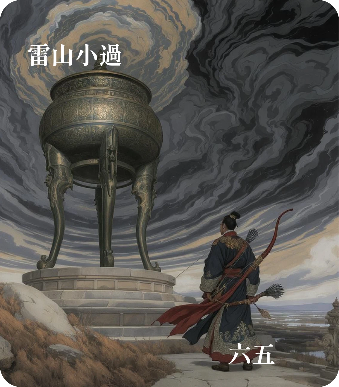 小過卦六五爻カード:密雲不雨
