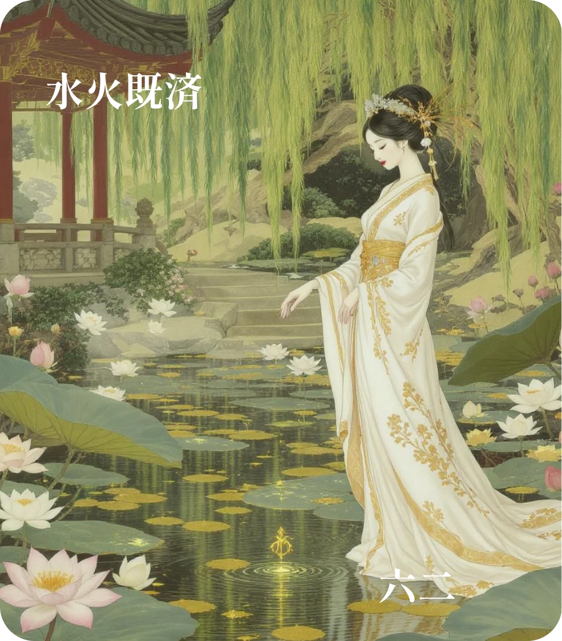 既済卦六二爻カード:婦喪其茀