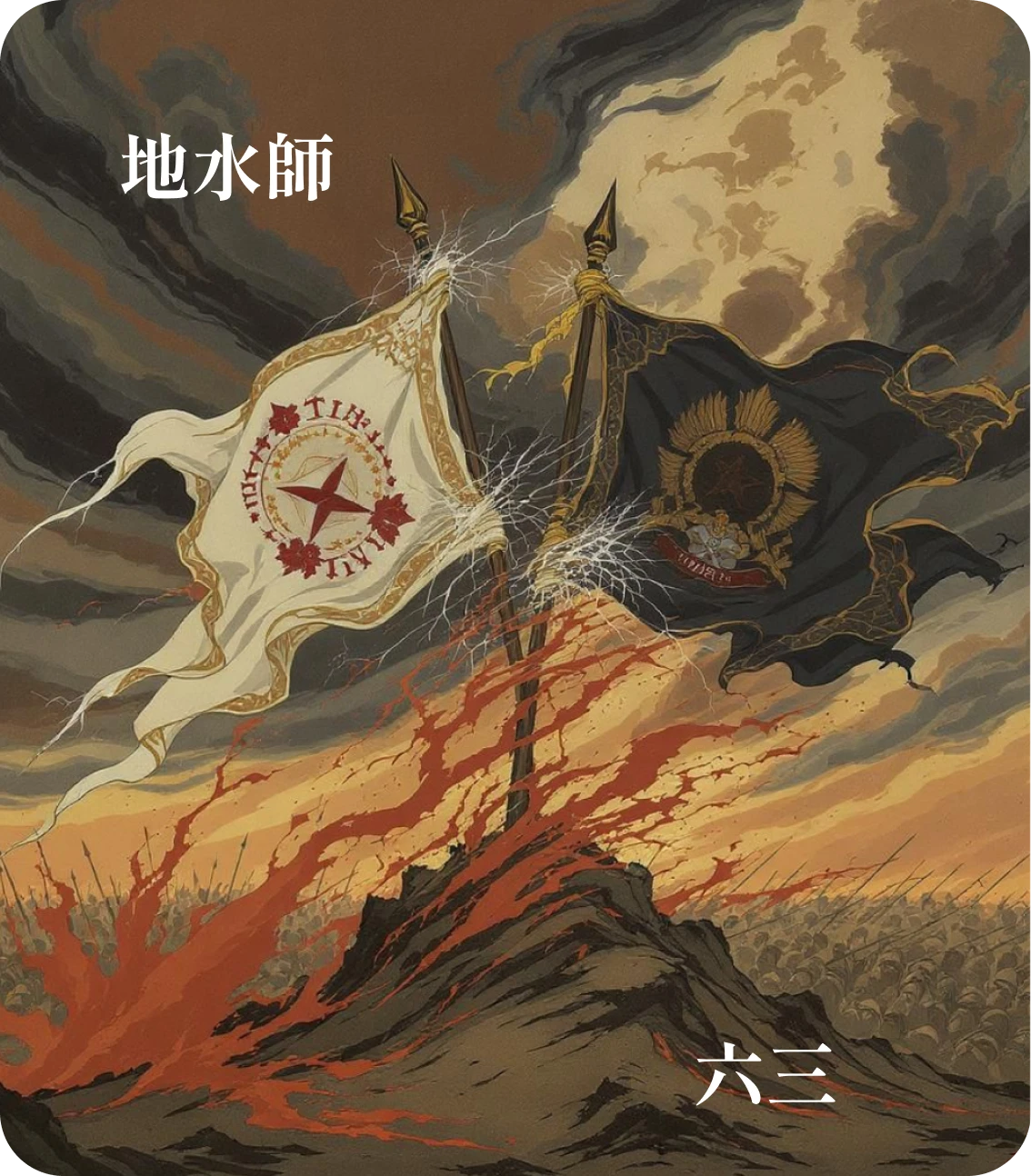 師卦六三爻カード:師或輿屍