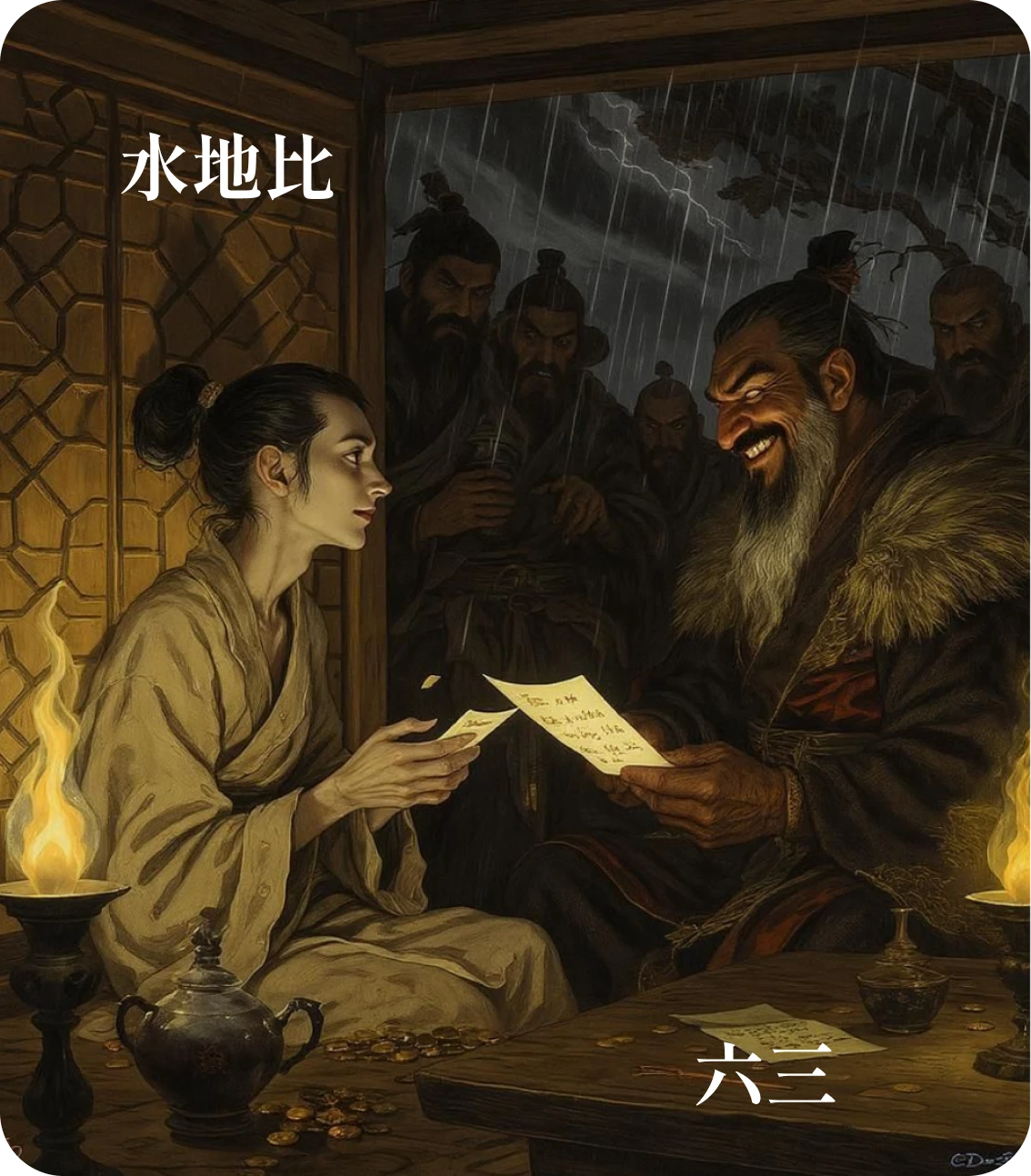 比卦六三爻カード：比之匪人