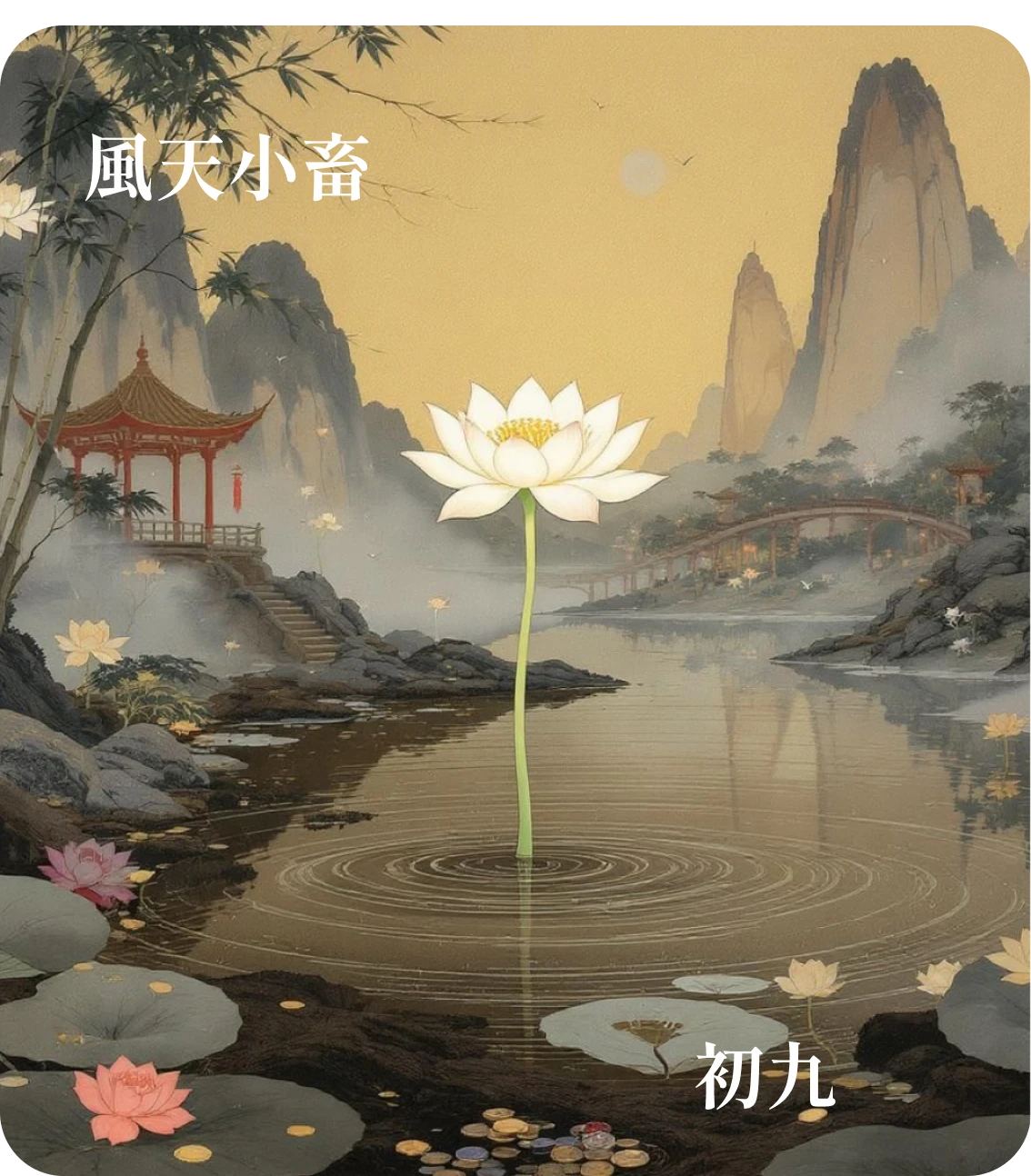 小畜卦初九爻カード：復自道