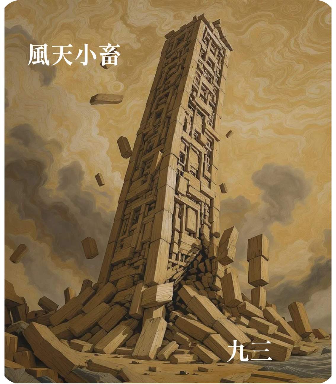 小畜卦九三爻カード：輿説輻