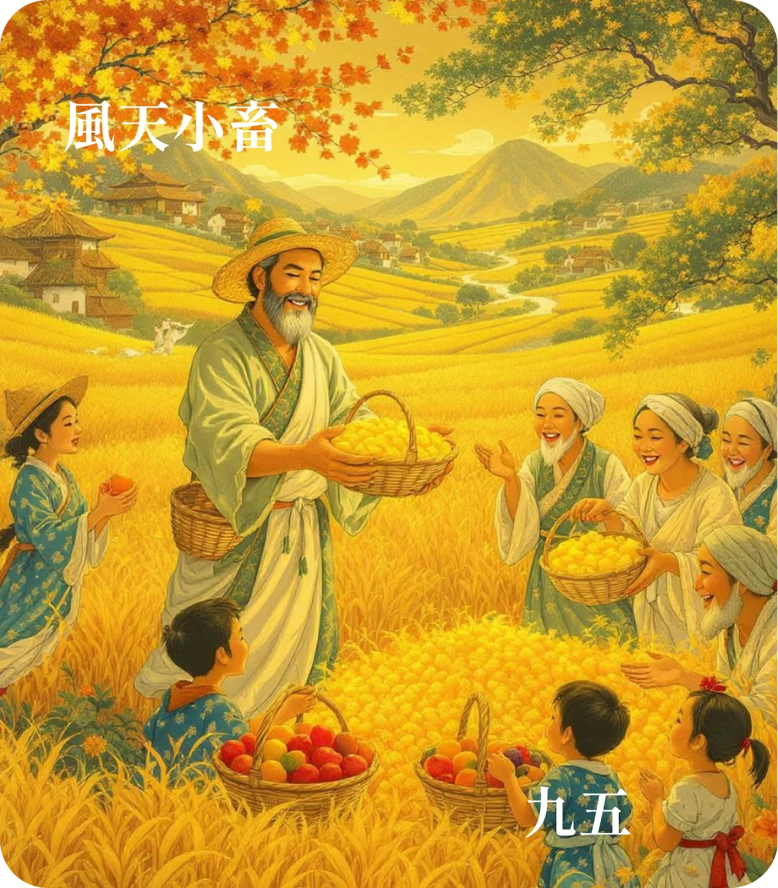 小畜卦九五爻カード：有孚攣如