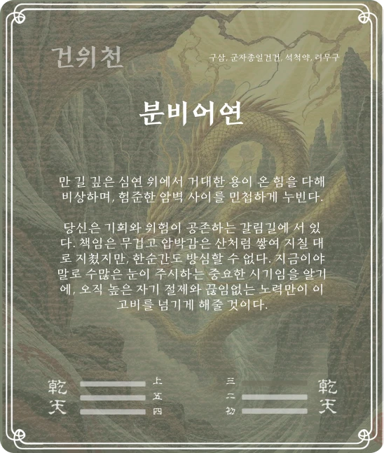 건괘 구삼효 카드 뒷면