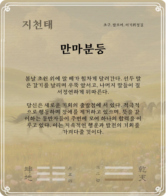 태괘 초구효 카드 뒷면