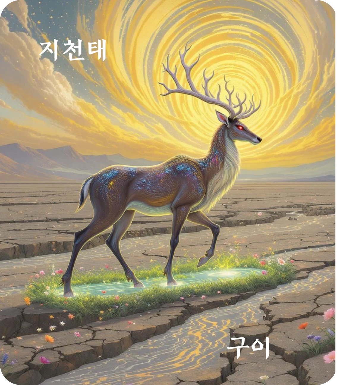 태괘 구이 효 카드: 포황용풍하