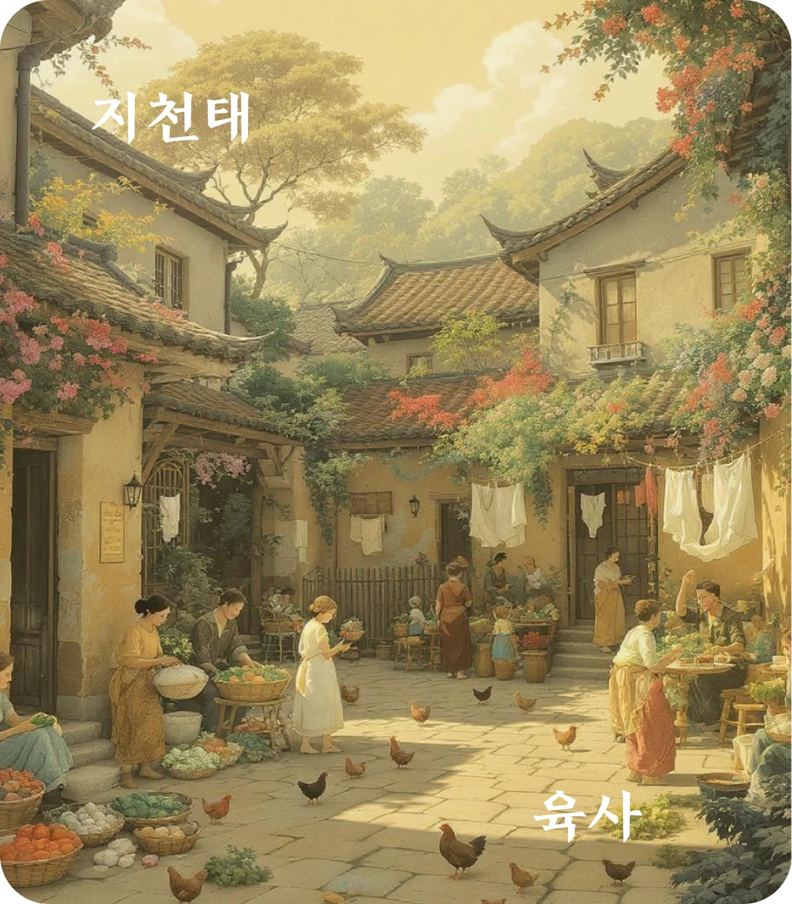 태괘 육사 효 카드: 편편불부이기린