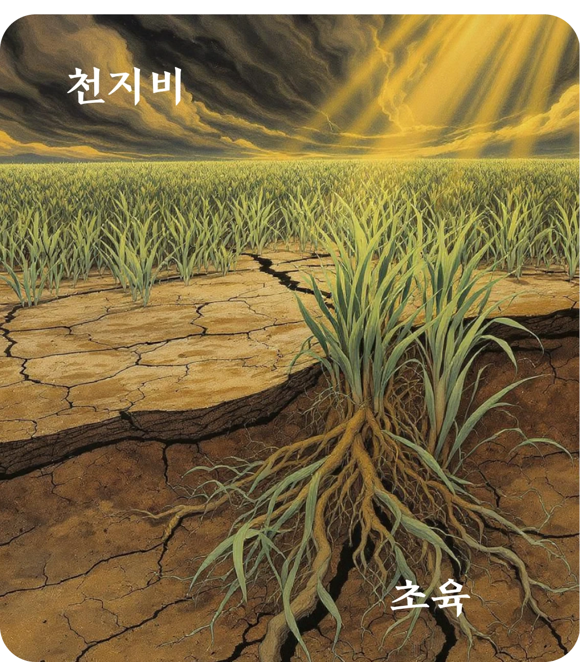 비괘 초육 효 카드: 발모여