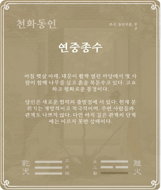 동인괘 초구효 카드 뒷면