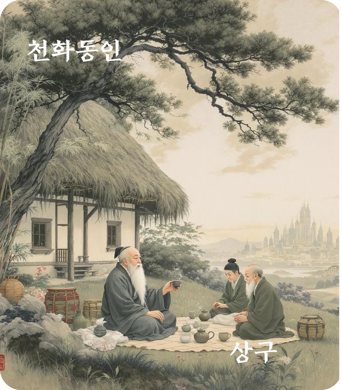 동인괘 상구 효 카드: 동인우교