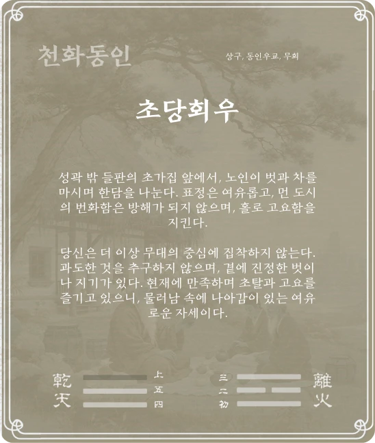 동인괘 상구효 카드 뒷면