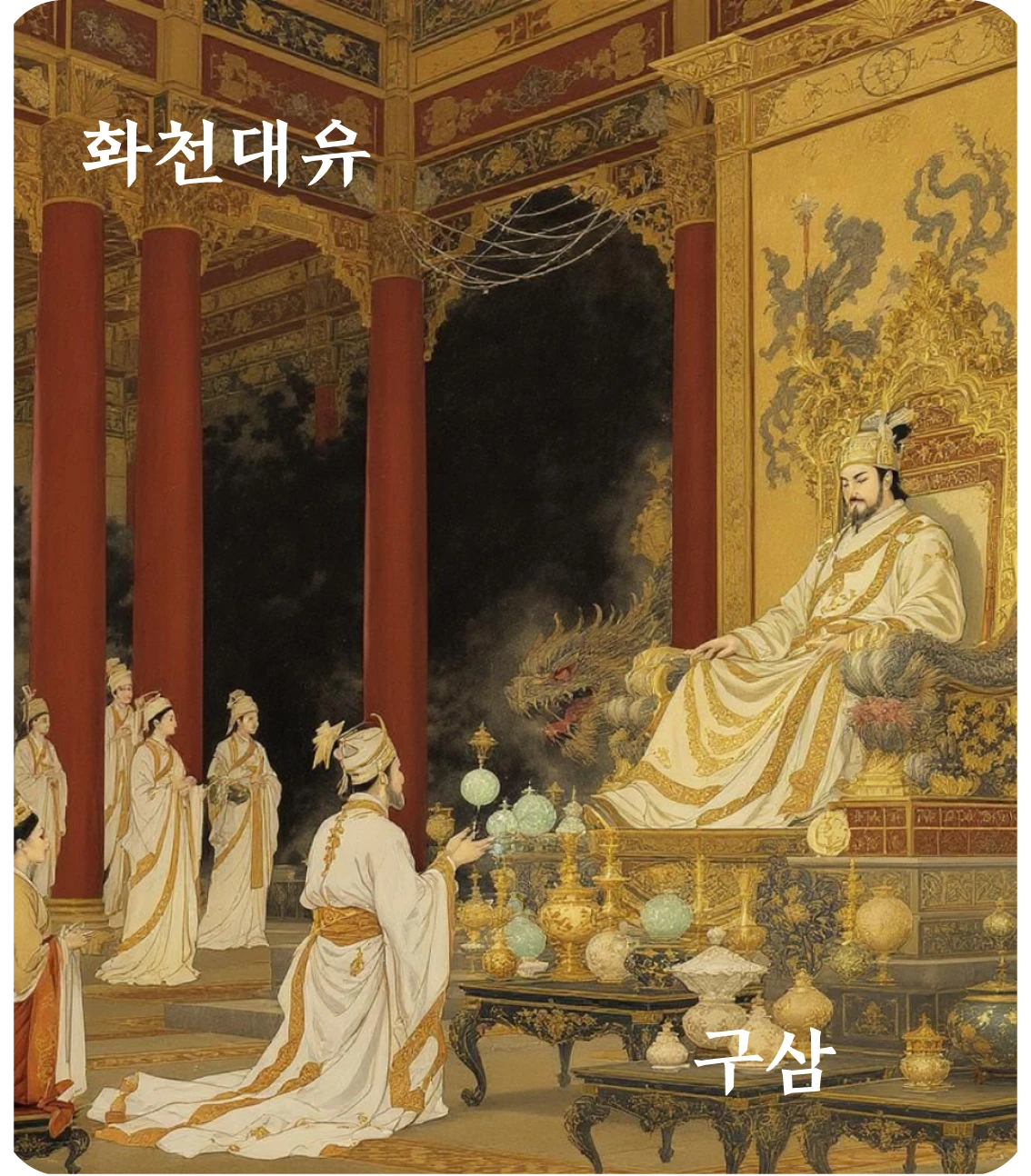 대유괘 구삼 효 카드: 공용형우천자