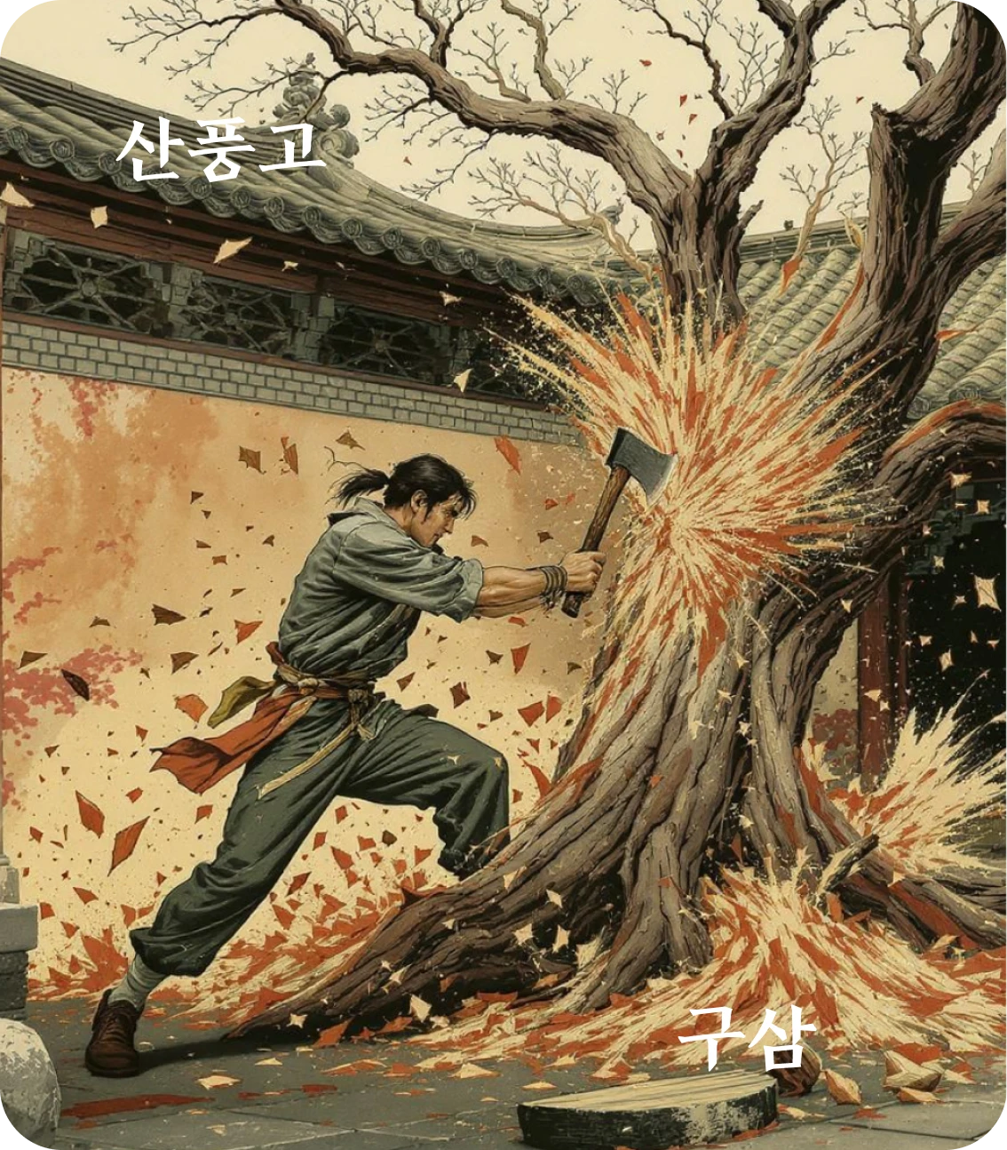 고괘 구삼 효 카드: 간부지고소유회