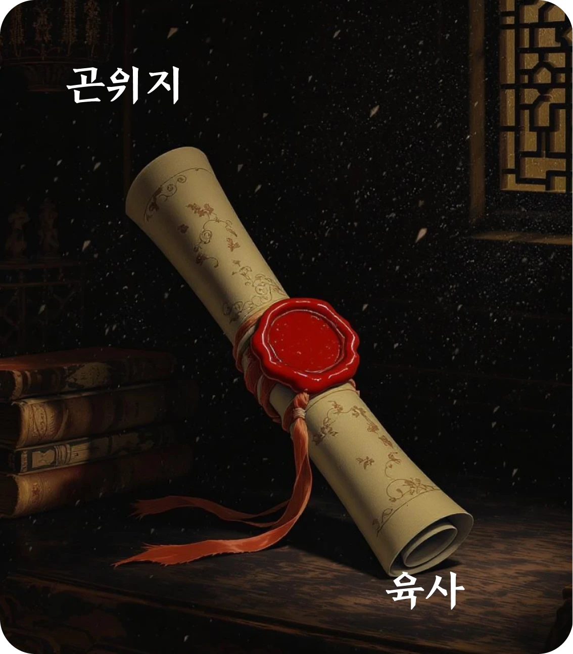 곤괘 육사 효 카드: 괄낭무구