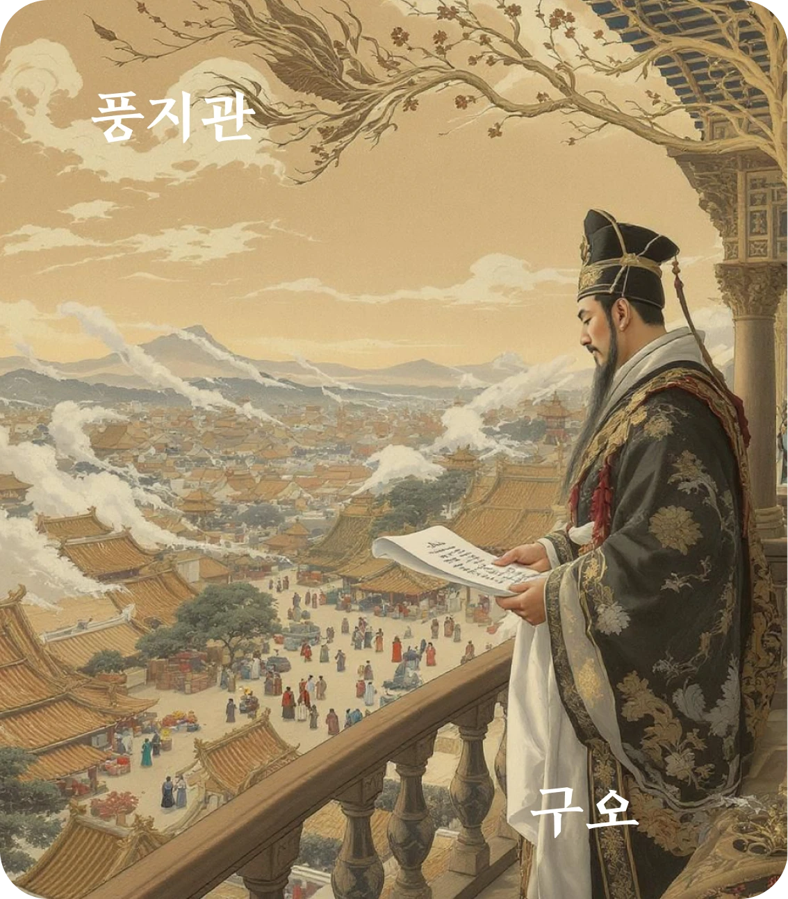 관괘 구오 효 카드: 관아생군자