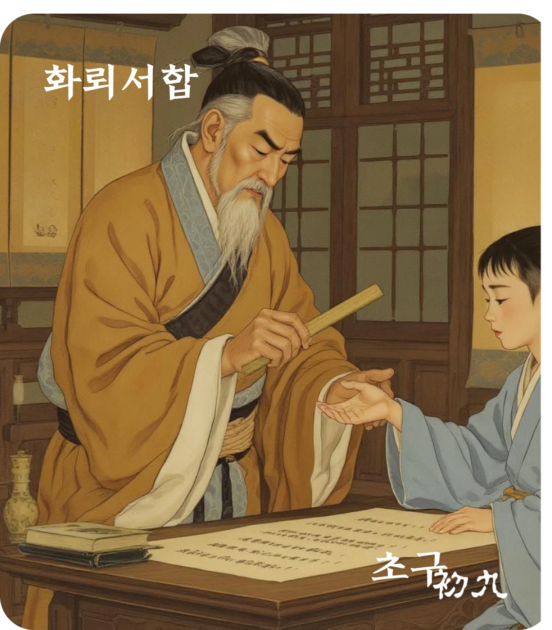 서합괘 초구 효 카드: 구교멸지