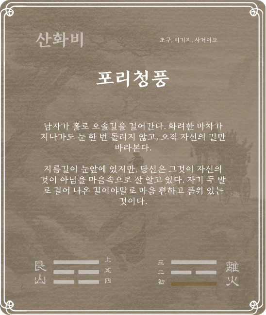 비괘 초구효 카드 뒷면