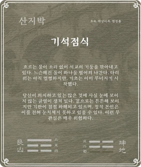 박괘 초육효 카드 뒷면