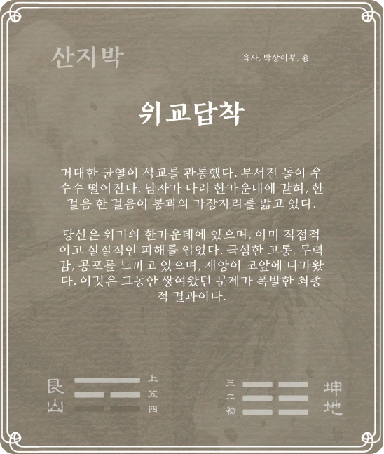 박괘 육사효 카드 뒷면
