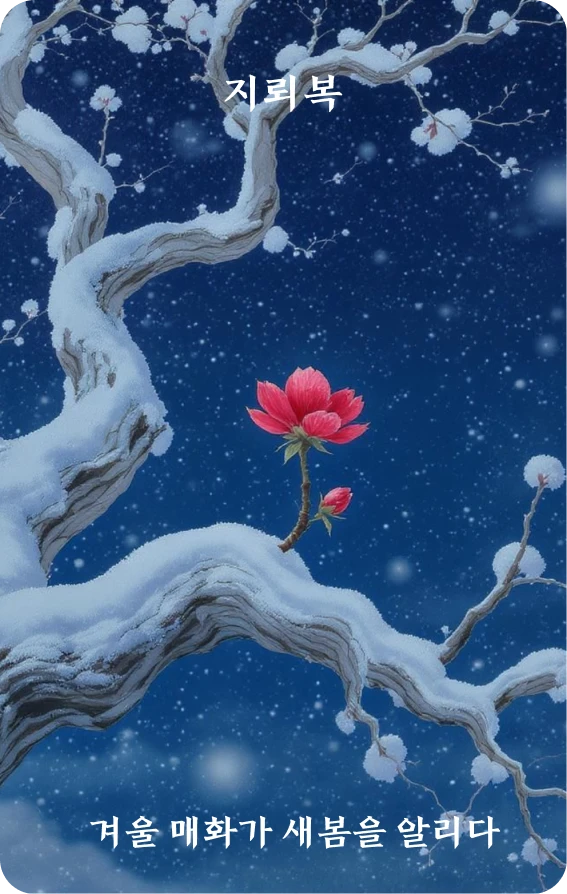 복괘 카드 앞면: 부소·지심뇌명(地心雷鳴)