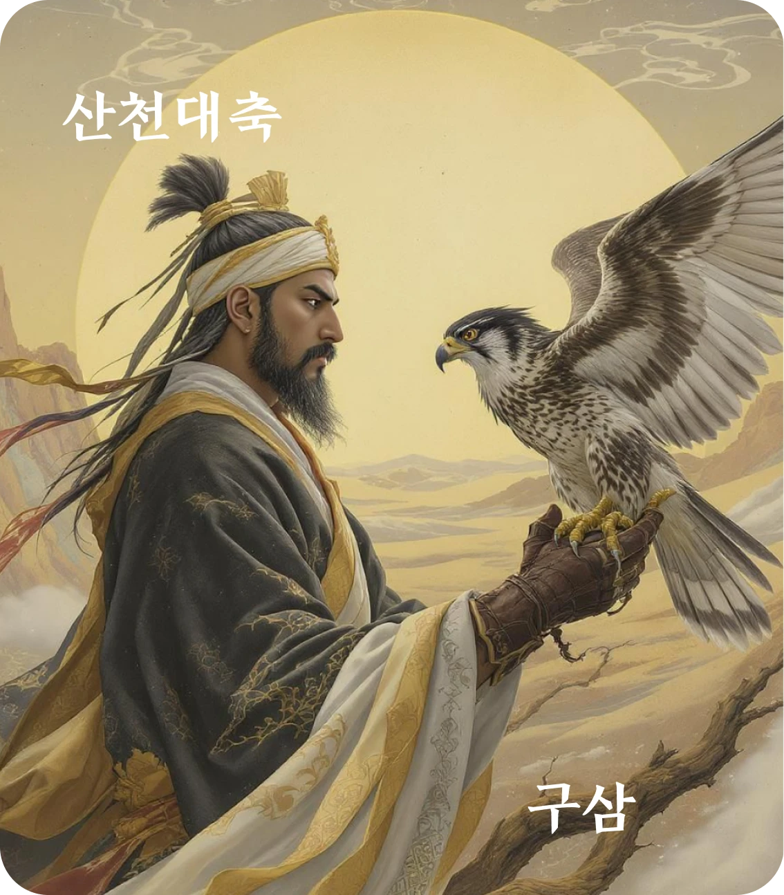 대축괘 구삼 효 카드: 양마축