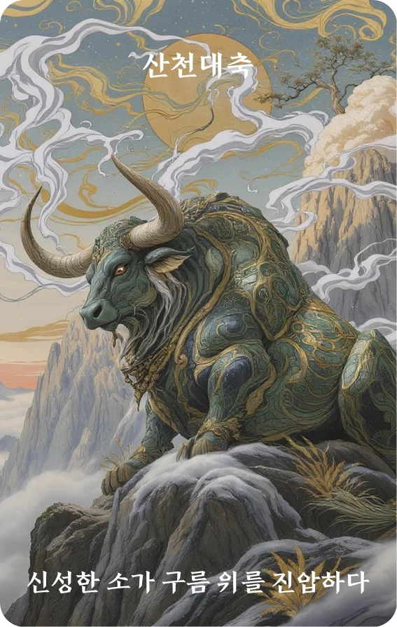 대축괘 카드 앞면: 축양·산중서원(山中書院)