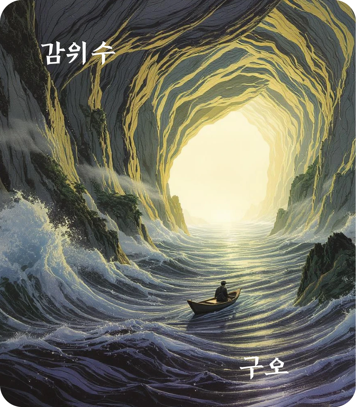 감괘 구오 효 카드: 감불영