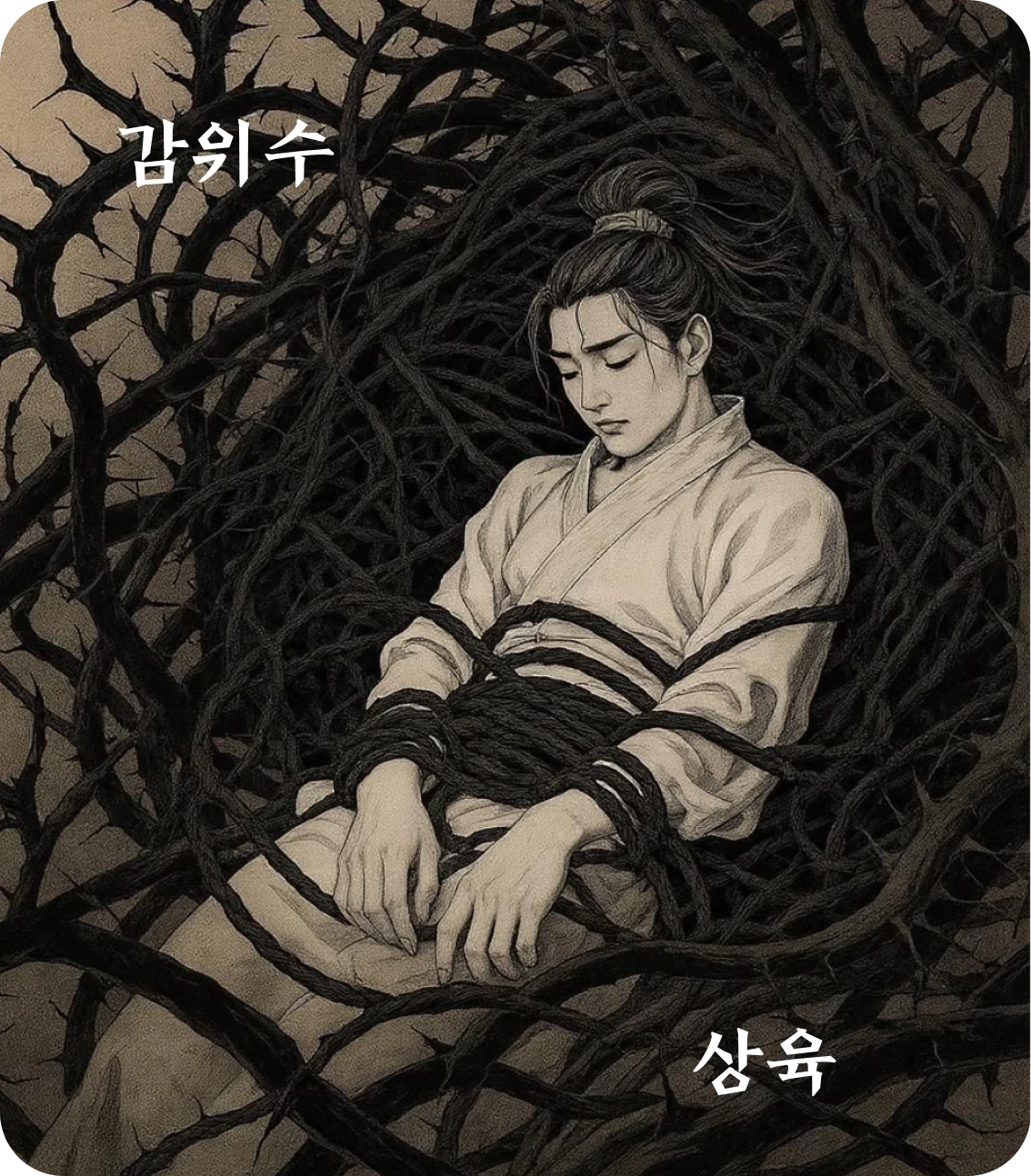 감괘 상육 효 카드: 삼세불득