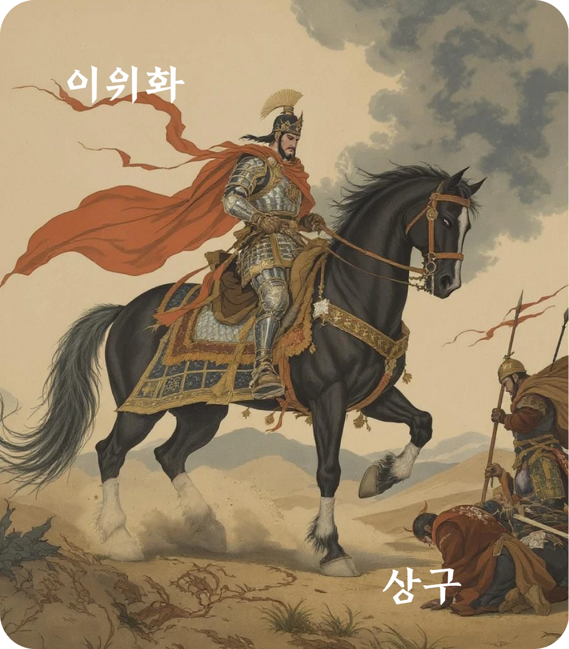 리괘 상구 효 카드: 왕용출정