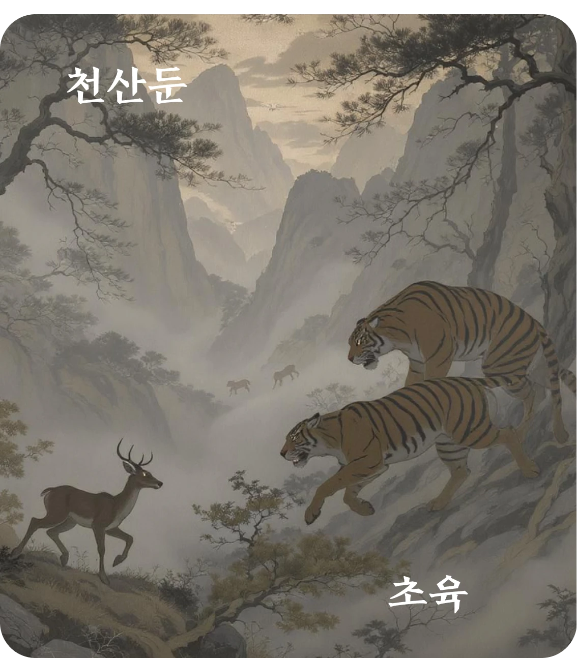 둔괘 초육 효 카드: 둔미