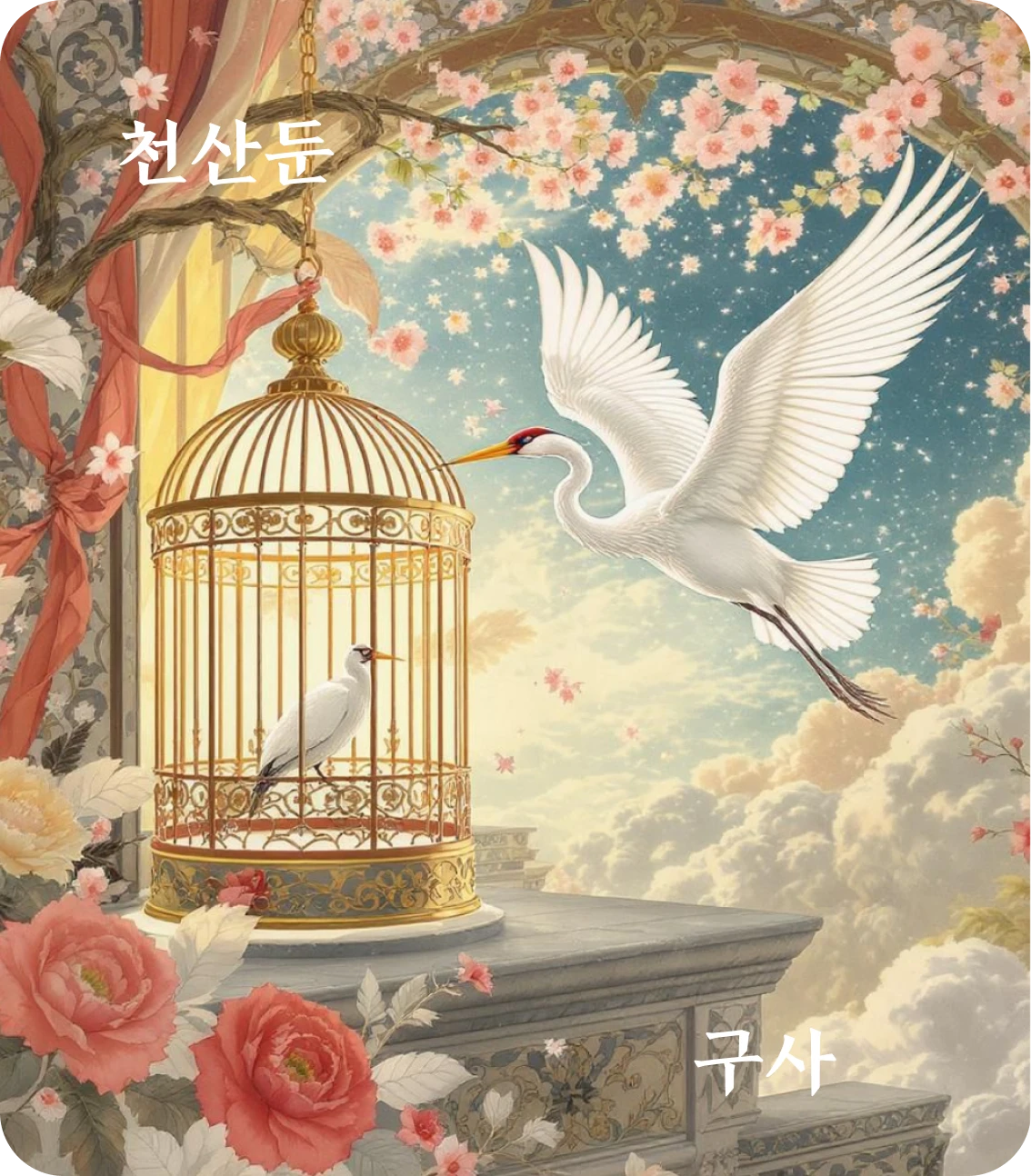 둔괘 구사 효 카드: 호둔