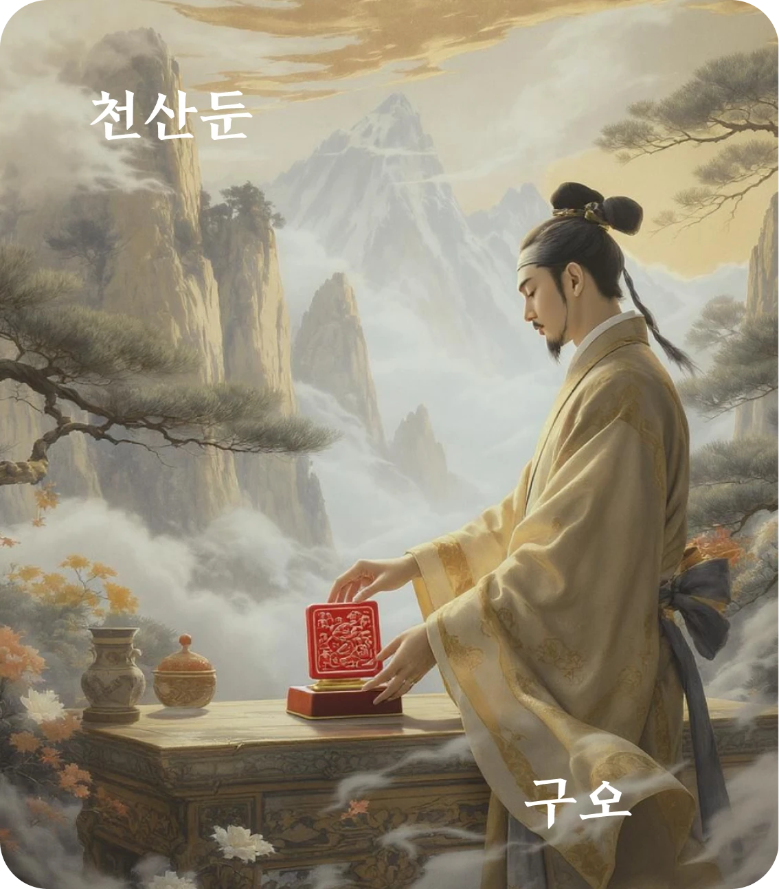 둔괘 구오 효 카드: 가둔