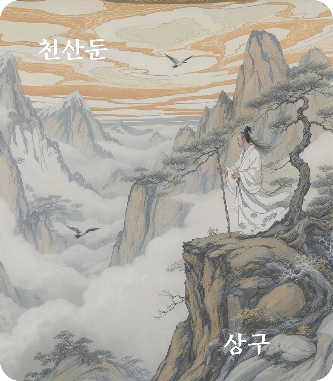 둔괘 상구 효 카드: 비둔