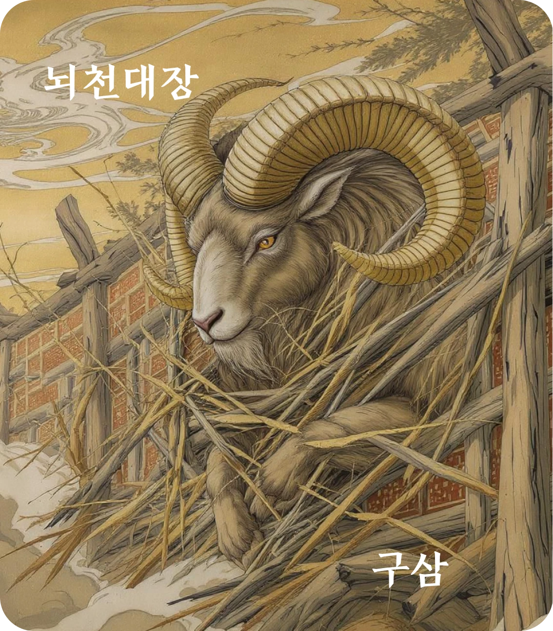 대장괘 구삼 효 카드: 강양촉번