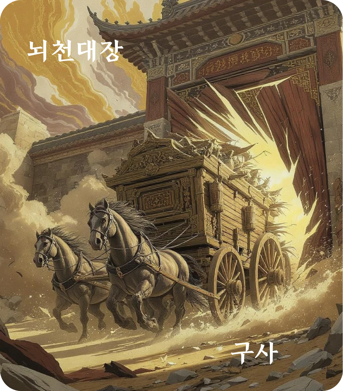 대장괘 구사 효 카드: 번결불려