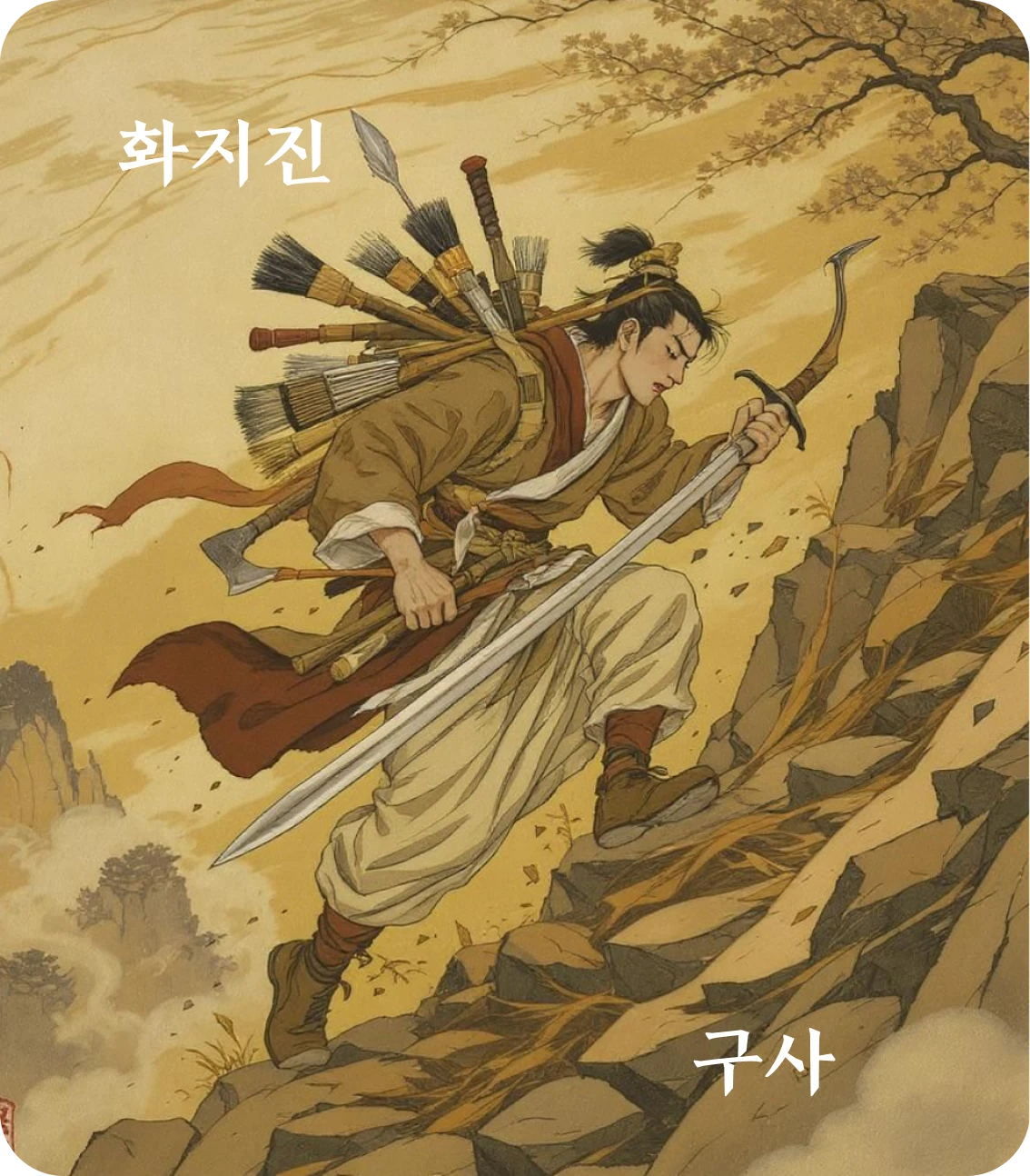 진괘 구사 효 카드: 석서