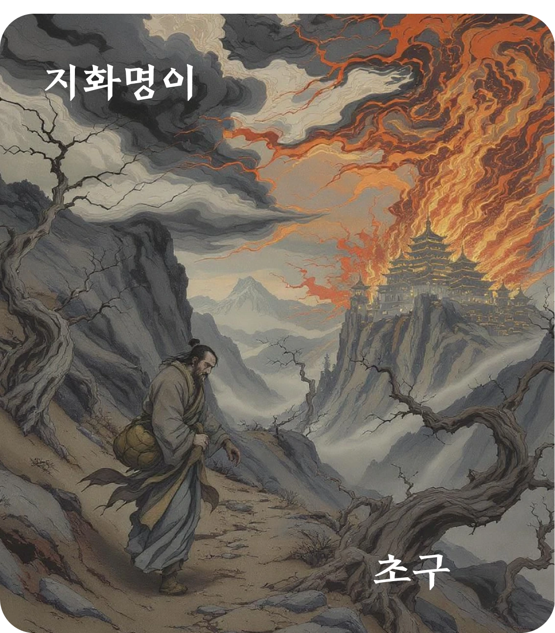 명이괘 초구 효 카드: 수기익