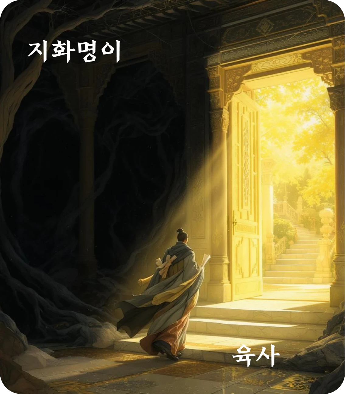 명이괘 육사 효 카드: 획명이지심