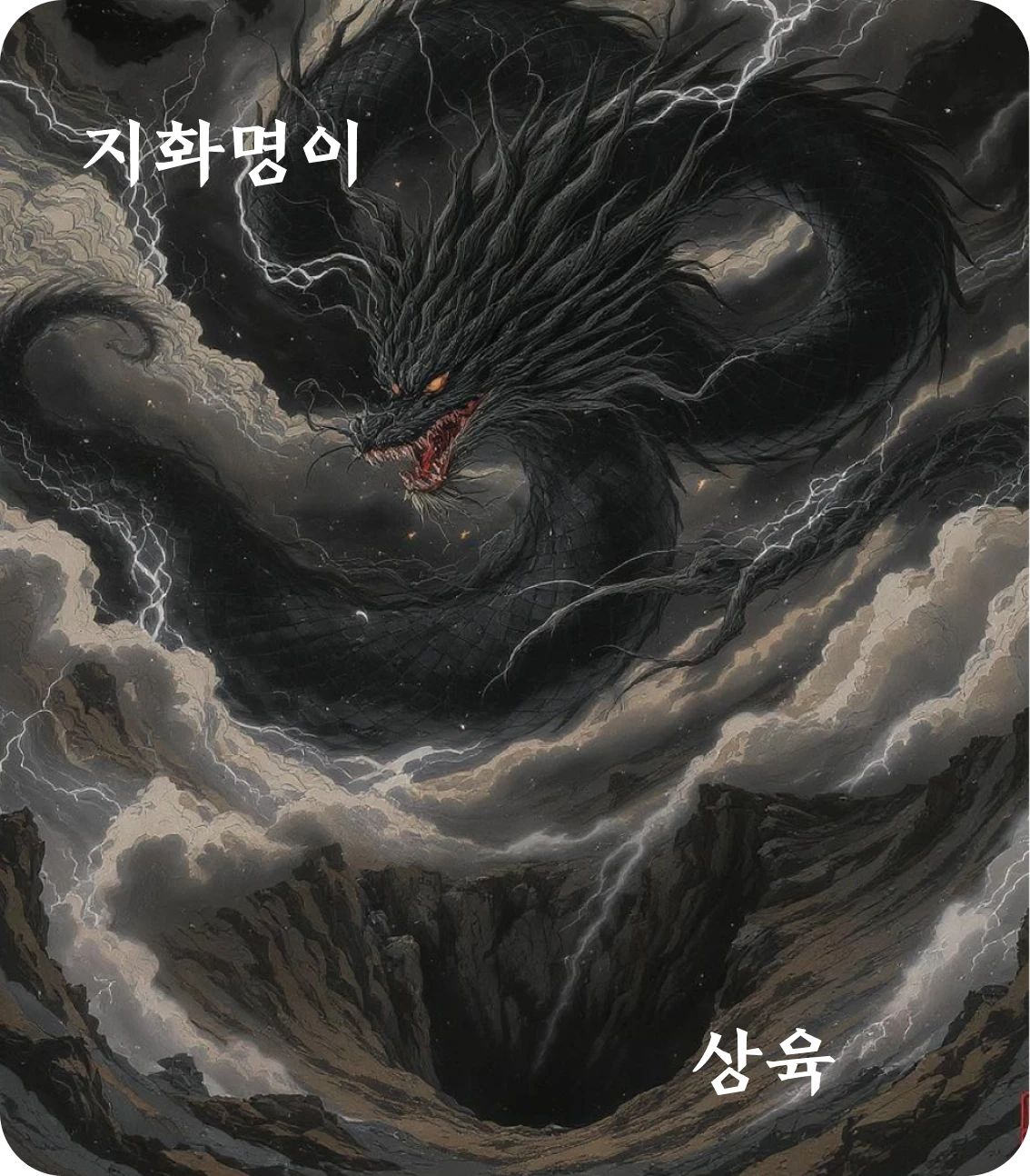 명이괘 상육 효 카드: 후입우지